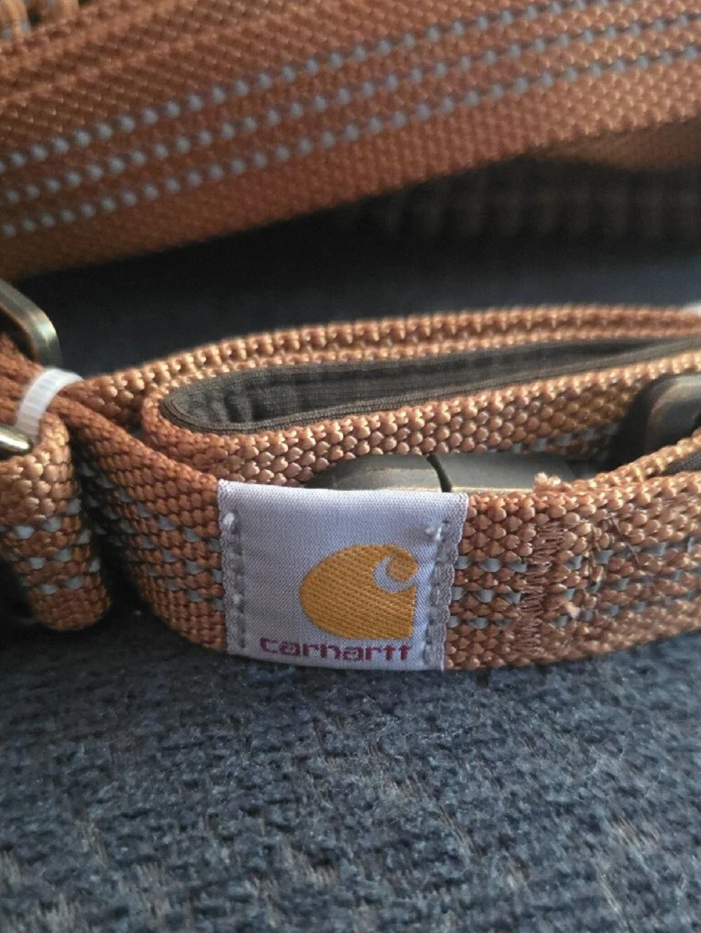 Carhartt Large Brown Elastic Bungee Dog Leash with Metal Hook Latch Nwt